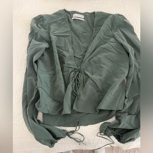 Urban outfitters tie front crop top